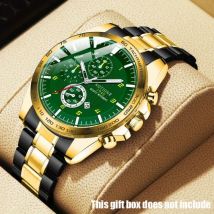 Neue Mode-Trend Herren Quarzuhr Luxus Klassische Edelstahl Band Herrenuhr Kalender Armbanduhr