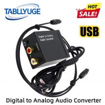 Coaxial Optical Fiber Digital To Analog Audio Converter Digital In to Analog Out For RCA SPDIF Digital Audio Decoder Amplifier