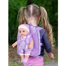 Fashion Newborn Backpack Doll Cute Flower Handbag for Girls Dolls Out Going Carry Bag Christmas Birthday Gift