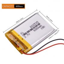 JST2.0 2P JST1.25 2P 602535 3,7 V 600 mAh wiederaufladbarer Lithium-Lipo-Li-Ionen-Polymer-Akku