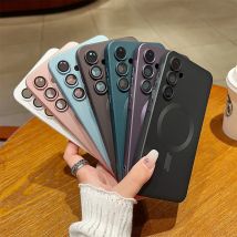 Custodia magnetica per telefono in TPU morbido Samsung Galaxy S25 Edge S24 Ultra S23 S22 Plus S21 FE A56 A36 A26 A26 A16 A15 A06 A55 A54 A35 Cover