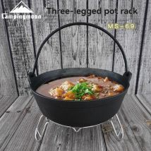 Camping moon isoliertes Gestell geeignet für Gusseisen Topf halterung, holländische Pfanne Bratpfanne, Edelstahl dreibeinigen Pfannen gestell