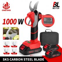 ONEVAN-tijeras de podar eléctricas sin escobillas, 30mm, 4 engranajes, recargable, inalámbrica, para bonsái de árboles frutales, Pin de batería Makita de 18V