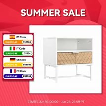 HOMCOM Mesita de Noche Moderna Mesilla de Noche con Cajón y Compartimiento Mesa de Noche para Dormitorio Salón 45x39x48 cm