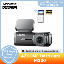 AZDOME M200 Dash Cam Controllo vocale inglese 2K DVR per auto Telecamera WiFi per visione notturna del veicolo G-Sensor 24 ore Monitor di parcheggio