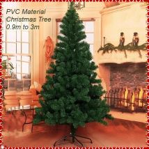 PVC-Weihnachtsbaum, verschlüsselter künstlicher Tanne, dekorativer Baum, für drinnen und draußen, Weihnachtsatmosphäre, Dekorationsstücke, 0,9 m ~ 3 m