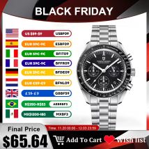 2025 Nuovi orologi da uomo PAGANI DESIGN Top Brand di lusso Cronografo automatico al quarzo Orologio sportivo impermeabile in acciaio inossidabile Relogio