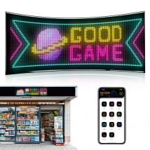 Schermo LED Display a LED Scheda pubblicitaria flessibile da 32x128 pixel APP Controllo Bluetooth Schermo morbido 63x20 cm