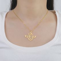 Engel Mutter Baby Anhänger Edelstahl Halskette Damenmode Muttertag Geschenk Schmuck Geschenk 2024 neuen Stil