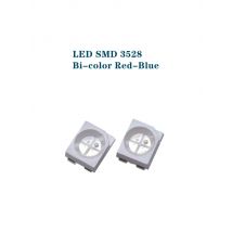 100pcs 3528 LED SMD Bead High power diodes bi-color Light red/white red/blue Chip