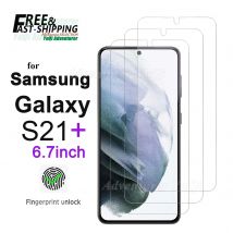 Screen Protector For Samsung Galaxy S21 Plus 6.7 inch Tempered Glass HD Crystal 9H High Aluminum Fingerprint Unlock