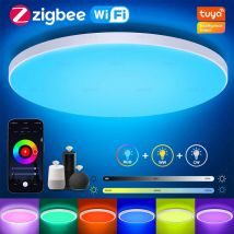 Tuya Zigbee Smart Lampada da soffitto a LED WiFi Room Decor RGBCW Plafoniera App Controllo vocale Alexa/Google Plafoniere rotonde