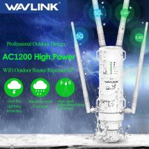 Wavlink Ripetitore WiFi wireless esterno AC1200/600/300 ad alta potenza Router AP/WiFi Dual Dand 2.4G + 5Ghz Extender a lungo raggio POE