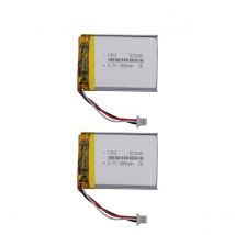 Batteria al litio Li 2 pezzi 3,7 V 400 mAh 1,48 Wh 303040   Connettore Li-ion 3pin1.0mm per cuffie con altoparlante Bluetooth per mouse GPS