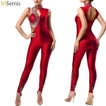 Body da pattinaggio di figura da donna Collo a lupetto Maglia trasparente Patchwork Senza maniche Ritaglio sul retro Body da ballo Ginnastica Costume ritmico