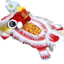 New Year's pet Chinese costume dragon dance lion dog clothes lion dance red funny festive lucky cat clothes makeover