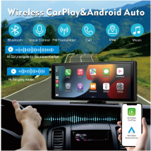 Pantalla Carplay inalámbrica portátil universal para automóvil con sistema estéreo de coche con pantalla táctil Android Auto