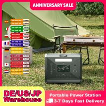 SOLARPLAY Q2501 Centrale elettrica portatile Batteria LiFePO4 da 2160 WH con generatore solare con uscita CA da 2400 W (4800 W) per feste in giardino