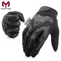 Guanti tattici Touch Sceen Paintball Tiro Airsoft Combattimento Bicicletta Gomma protettiva antiscivolo Guanto a dita intere Uomo Donna