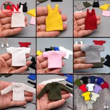 1/12 Scale Multiple Colors Round Neck Long/ Short Sleeves /Vest Shirt Clothing Accessories For 6inch Male  Action Figure Body
