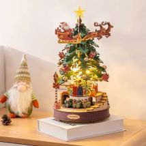 Robotime 3D-Holzpuzzles, Spieluhr, Weihnachtsmelodiebaum, Holzmodellbausätze für Erwachsene zum Bauen, beste Geschenke für Erwachsene und Kinder