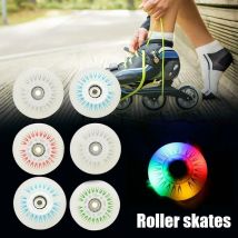 4 Stück Flash-Inline-Skate-Räder 90a LED-Beleuchtung Skating-Räder 68/72/76//80 mm Speed Skates Rock Fancy Rollschuhe PU-Reifen