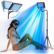 UV-Bräunungslampe, 50 W, Stativ-Solariumlampe für Bräunungskörper, 96 Stück, Blaulicht-Lampe, Wellenlänge 460 nm und 480 nm, Hautpflege