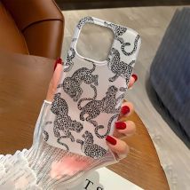 Mode Leopard Matte Klar Matt Stoßfest Telefon Fall Für iPhone 11 15 16 12 13 14 Pro Max XS X XR 7 8 Plus SE 2020 Fall