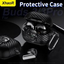 Neue rotierende Schloss-Schnalle Kopfhörer-Schutzhülle für Samsung Galaxy Buds3/Knospen 3 Pro Hülle Schutzhülle mit Schlüsselring