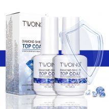 TWOING 15ml Nuovo Super Shine Top Coat Gel Smalto per unghie Diamante Top Coat No Wipe Sigillante Gel Finitura Manicure Nail Art Salon Qualità