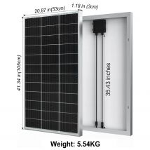 120W 240W 360W 480W Panel słoneczny 18V Sztywny szklany panel Monocrystaillne Ogniwo słoneczne 12V/24V Ładowarka 1000W Zestawy dachowe do domu