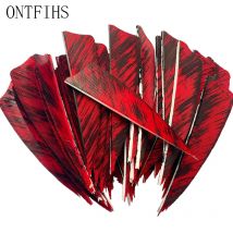 50Pcs Neue 3 Zoll Feder Pfeile Befiederung Schild Cut Natürliche Türkei Plumes Tinte Malerei für Bogenschießen DIY Zubehör