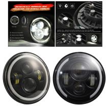 7" runde LED-Scheinwerfer 200W Halo-Scheinwerferstrahl für JK 5 8 7