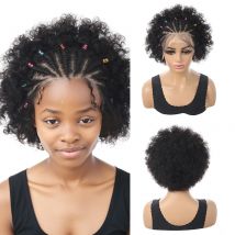 13x4 Lace Front Perücken Echthaar Afro Braid Perücke Echthaar Afro Kinky Curly Bob Perücken Afro Curly Braid Perücke Afro Puff Perücke