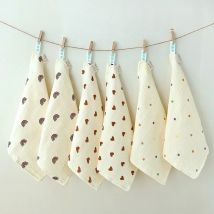 6 teile/satz Baby Handtuch Set 25X25 cm Baumwolle Musselin Quadrate Weiche Gaze Gesicht Handtuch für Neugeborene Kinder spucktuch Babys Zubehör
