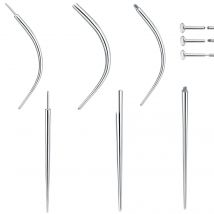 10 Teile/los Edelstahl Einfügung Kegel Einfach Für Gewinde Threadless Piercing Ohrringe Schmuck Tragen Einfache Werkzeug 14/16/18/20G