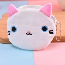 Cartoon Katze Geldbörse Plüsch Geldbörse Damen Mode Reißverschluss Mini Schlüsselwechsel Student Aufbewahrungsbrieftasche