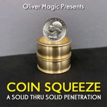 Coin Squeeze von Oliver Magic Zaubertricks Münzpenetration Magia Magier Nahaufnahme Illusionen Gimmick Mentalismus Tube Magica Prop