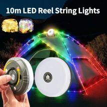 10 m LED Reel Lichterketten Outdoor USB Aufladbare Camping Lampe Solar Fee Weihnachten Lichter Garten Zimmer Dekorative Zelt Licht