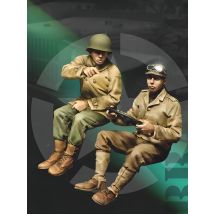 1/35 Resin-Modellfiguren-Kits GK, zwei Personen, Militärthema, unmontiert und unbemalt
