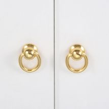 2 Stück Silber/Gold Schmuckschatulle Mini Knöpfe Einzelloch Runde kleine Schnalle Hand Geschenkbox Griffe Möbel Schrank Schublade Zugknopf