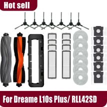 Für Dreame L10s Plus RLL42SD Ersatzteile Hauptrolle Seitenbürste Hepa-Filter Mopp Pad Tuch Staubbeutel Zubehör