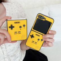 3D Game Boy Design Harte PC-Handyhülle für Samsung Galaxy Z Flip 6 7 Flip7 Flip6 Gaming Lustige stoßfeste Rahmenabdeckung Zubehör