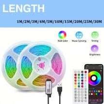 USB LED Strip Light APP Control RGB 5050 Led Lights Color Changing Flexible Lamp Tape Ribbon Diode For Room Decor TV Backlight