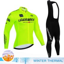 2025 Winter Thermal Fleece set Long Cycling Jersey 20D Gel Pad Men fox teleyi MTB Ropa Ciclismo Bike Bicycling Maillot Clothes