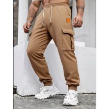 Neue Freizeithose für Herren-Arbeitskleidung – hochwertige dicke Hose mit modischen mehreren Taschen und elastischen Bündchen.