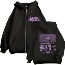 Rock Band Tame Impala Currents Album Zipper Hoodie Men Women Hip Hop Vintage Cardigan Sweatshirt Fleece Casual Oversized Coats
