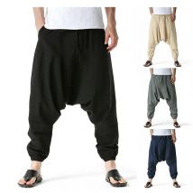 Pantaloni da scoiattolo volante da uomo Mix Match Pantaloni da uomo casual streetwear Pantaloni da uomo con cavallo basso Pantaloni hip-hop da strada all'aperto