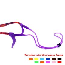 1 Satz elastisches Unisex-Brillenband und Silikon-Ohrbügel, Sport für Damen und Herren, Brillen, Sonnenbrillen, Lesebrillen (die Buchstaben auf t
