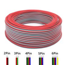 5 m/10 m/50 m/100 m 22AWG Led Draht Kabel 2pin/3pin/4pin/5pin/6pin Für WS2812B WS2811 5050 2835 5730 LED Streifen Licht
